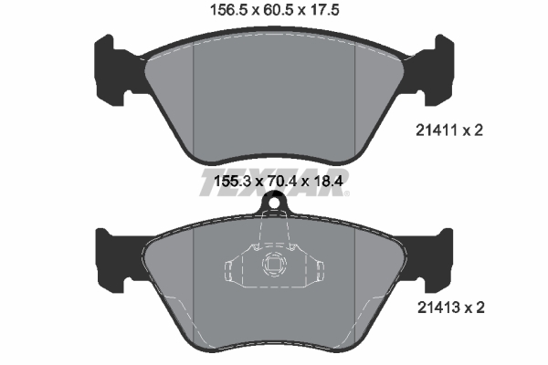 TEXTAR Bremseklodser 2141101 for OPEL SAAB