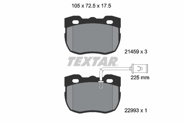 TEXTAR Bremseklodser 2145905 for LAND ROVER ROVER