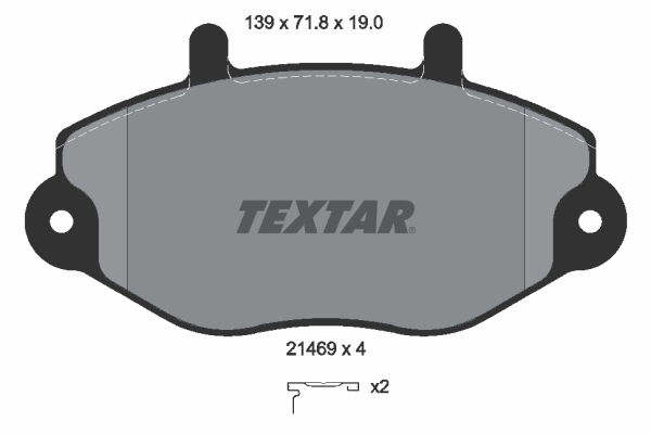 TEXTAR Bremseklodser 2146902 for FORD