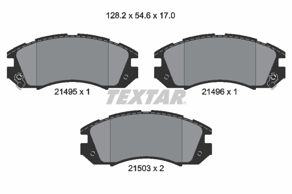 TEXTAR Bremseklodser 2149501 for SUBARU NISSAN