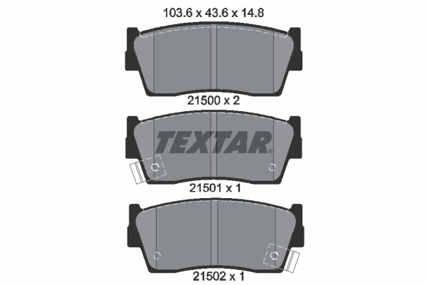 TEXTAR Bremseklodser 2150001 for CHEVROLET PONTIAC SUZUKI NISSAN
