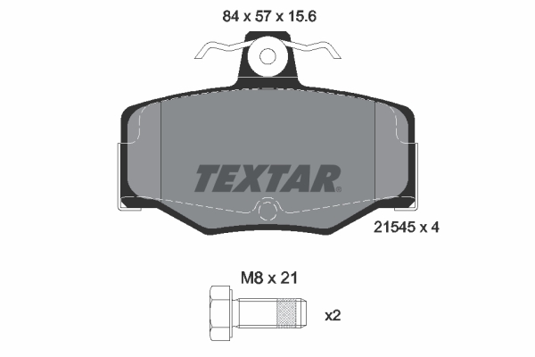 TEXTAR Bremseklodser 2154501 for NISSAN