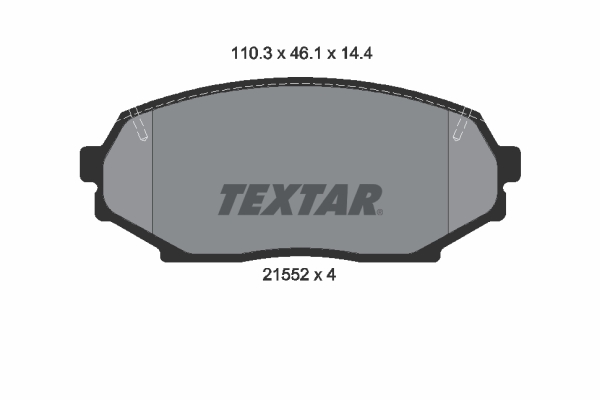 TEXTAR Bremseklodser 2155202 for ISUZU MAZDA MITSUBISHI NISSAN