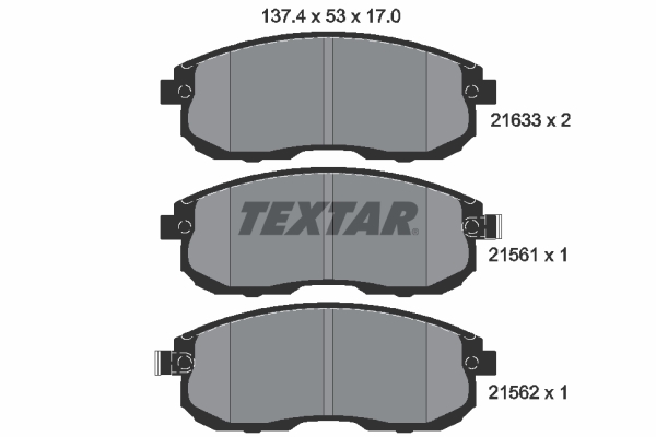 TEXTAR Bremseklodser 2156101 for NISSAN SUZUKI