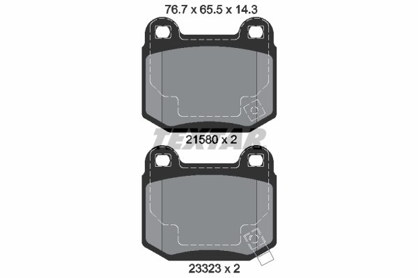 TEXTAR Bremseklodser 2158001 for MASERATI NISSAN SUBARU MITSUBISHI TOYOTA