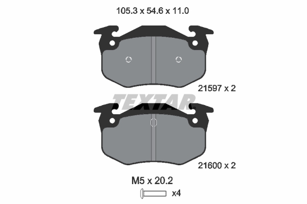 TEXTAR Bremseklodser 2159701 for RENAULT