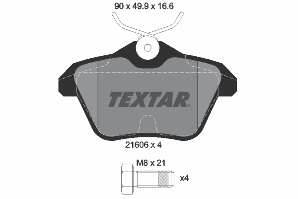 TEXTAR Bremseklodser 2160601 for ALFA ROMEO FIAT LANCIA