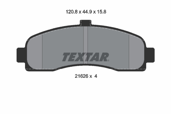 TEXTAR Bremseklodser 2162601 for NISSAN