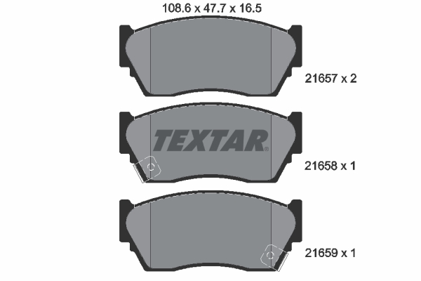 TEXTAR Bremseklodser 2165701 for MAZDA NISSAN
