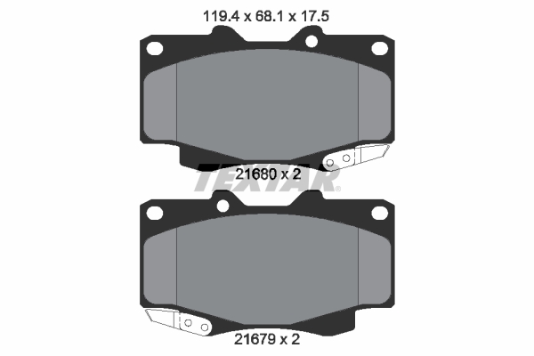 TEXTAR Bremseklodser 2168003 for TOYOTA