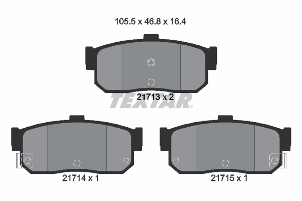 TEXTAR Bremseklodser 2171301 for NISSAN