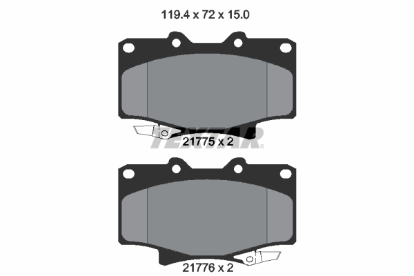 TEXTAR Bremseklodser 2177501 for TOYOTA NISSAN
