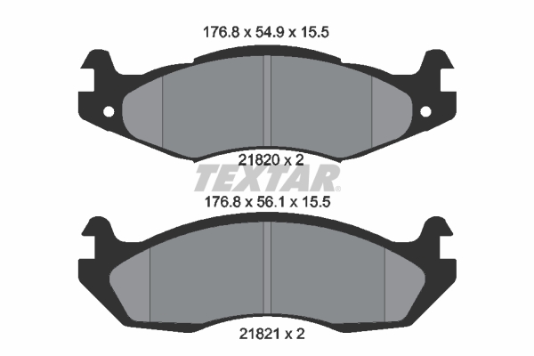 TEXTAR Bremseklodser 2182001 for CHRYSLER JEEP RENAULT