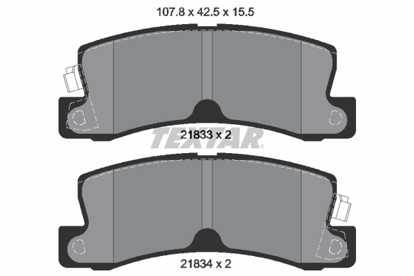 TEXTAR Bremseklodser 2183301 for TOYOTA LEXUS NISSAN