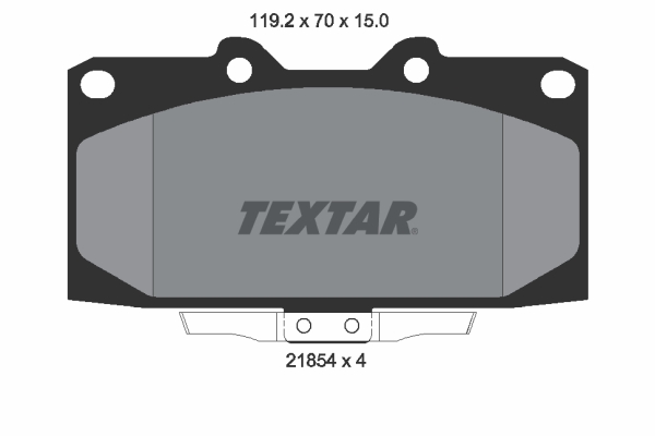 TEXTAR Bremseklodser 2185401 for SUBARU NISSAN
