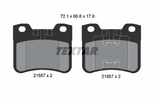 TEXTAR Bremseklodser 2185701 for CITROËN PEUGEOT