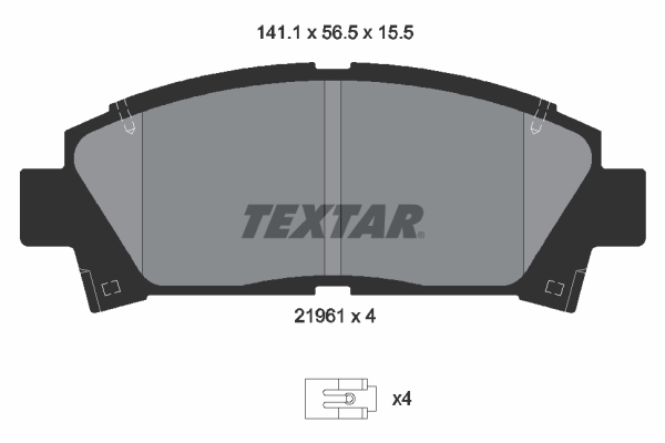 TEXTAR Bremseklodser 2196102 for TOYOTA
