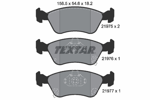 TEXTAR Bremseklodser 2197502 for TOYOTA