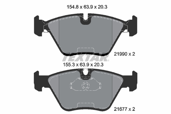 TEXTAR Bremseklodser 2199003 for BMW