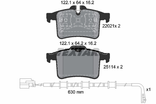 TEXTAR Bremseklodser 2202101 for JAGUAR