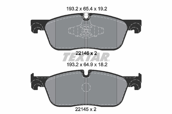 TEXTAR Bremseklodser 2214601 for TOYOTA LAND ROVER JAGUAR