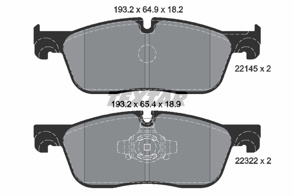 TEXTAR Bremseklodser 2214501 for LAND ROVER JAGUAR
