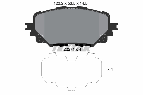 TEXTAR Bremseklodser 2227101 for MAZDA FIAT