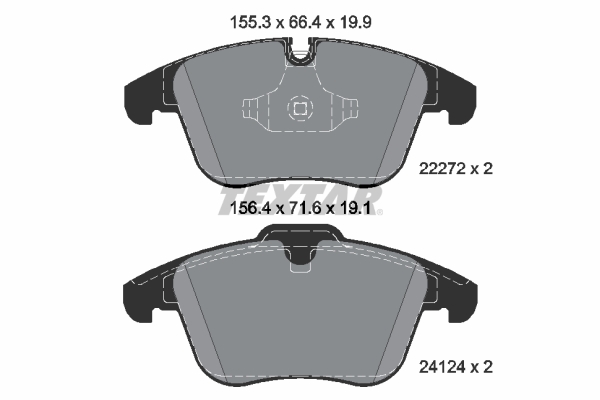 TEXTAR Bremseklodser 2227201 for JAGUAR