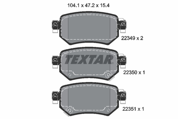 TEXTAR Bremseklodser 2234901 for MAZDA