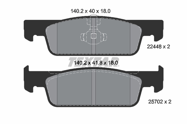 TEXTAR Bremseklodser 2244801 for DACIA