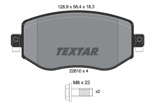 TEXTAR Bremseklodser 2261001 for RENAULT