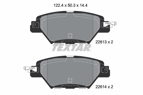 TEXTAR Bremseklodser 2261301 for MAZDA