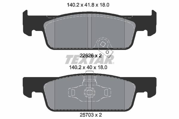 TEXTAR Bremseklodser 2262601 for RENAULT SMART