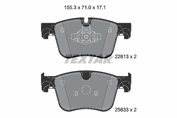 TEXTAR Bremseklodser 2281301 for VAUXHALL CITROËN PEUGEOT TOYOTA
