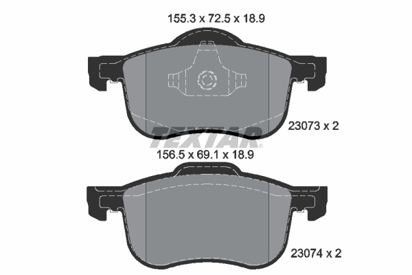TEXTAR Bremseklodser 2307303 for VOLVO