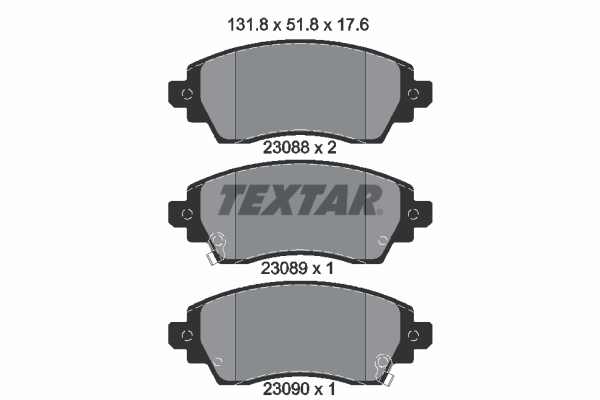 TEXTAR Bremseklodser 2308801 for TOYOTA