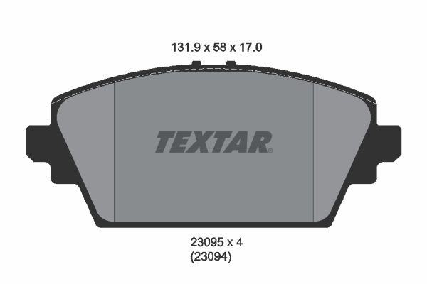 TEXTAR Bremseklodser 2309501 for NISSAN