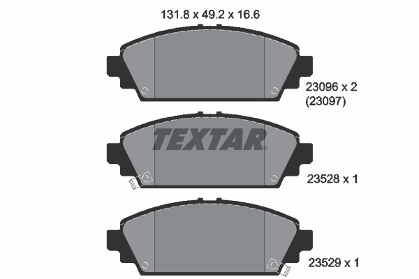 TEXTAR Bremseklodser 2309601 for HONDA
