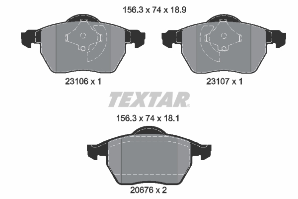 TEXTAR Bremseklodser 2310601 for VOLVO