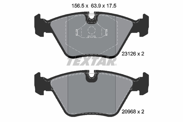 TEXTAR Bremseklodser 2312601 for JAGUAR