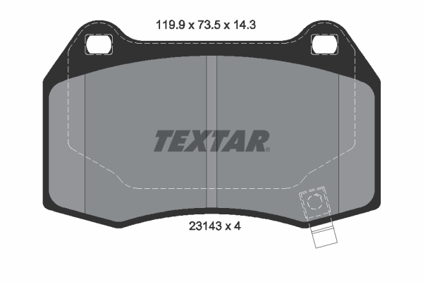 TEXTAR Bremseklodser 2314301 for CADILLAC