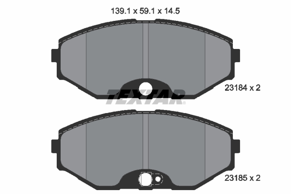 TEXTAR Bremseklodser 2318401 for NISSAN INFINITI