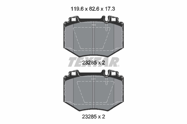 TEXTAR Bremseklodser 2328501 for MERCEDES-BENZ