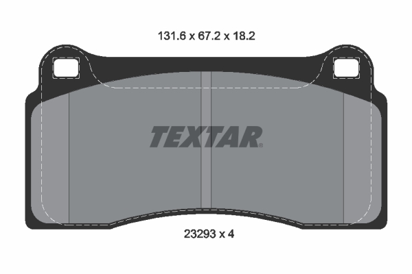 TEXTAR Bremseklodser 2329301 for NISSAN JAGUAR DAIMLER ASTON MARTIN