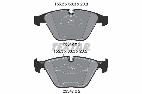 TEXTAR Bremseklodser 2331207 for BMW