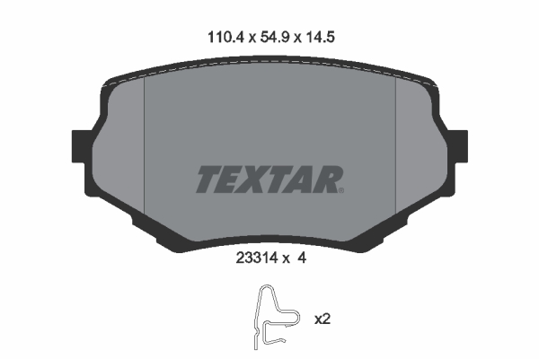 TEXTAR Bremseklodser 2331401 for SUZUKI