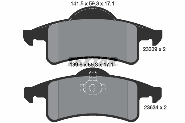TEXTAR Bremseklodser 2333901 for JEEP