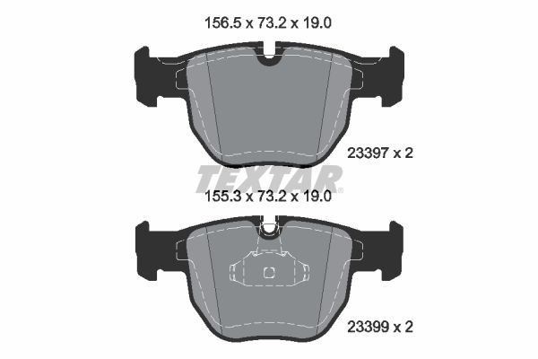 TEXTAR Bremseklodser 2339703 for LAND ROVER