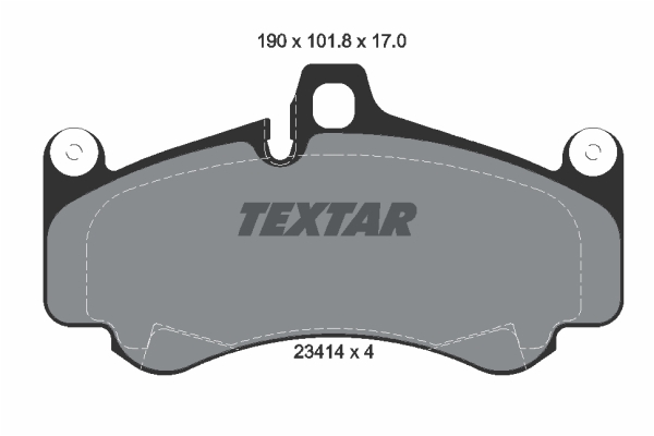 TEXTAR Bremseklodser 2341401 for PORSCHE