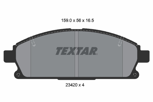 TEXTAR Bremseklodser 2342004 for NISSAN